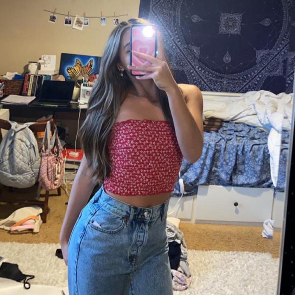Brandy Melville floral tube top